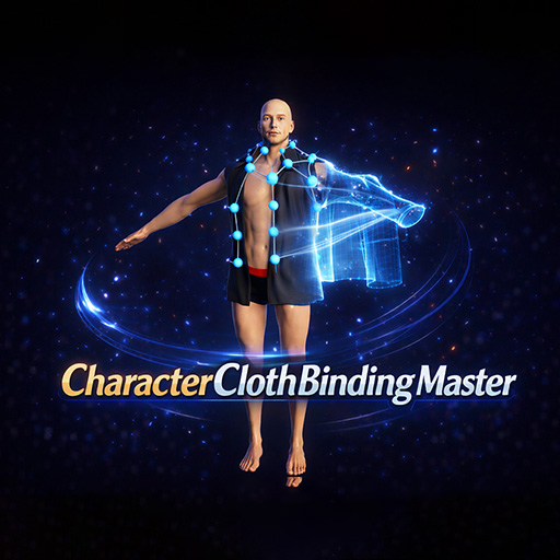 CharacterClothBindingMaster Clothing Binding & Skinning Preview